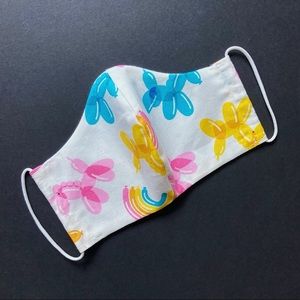 Rainbow Balloon Animal Face Mask w/ Pocket for Fi…